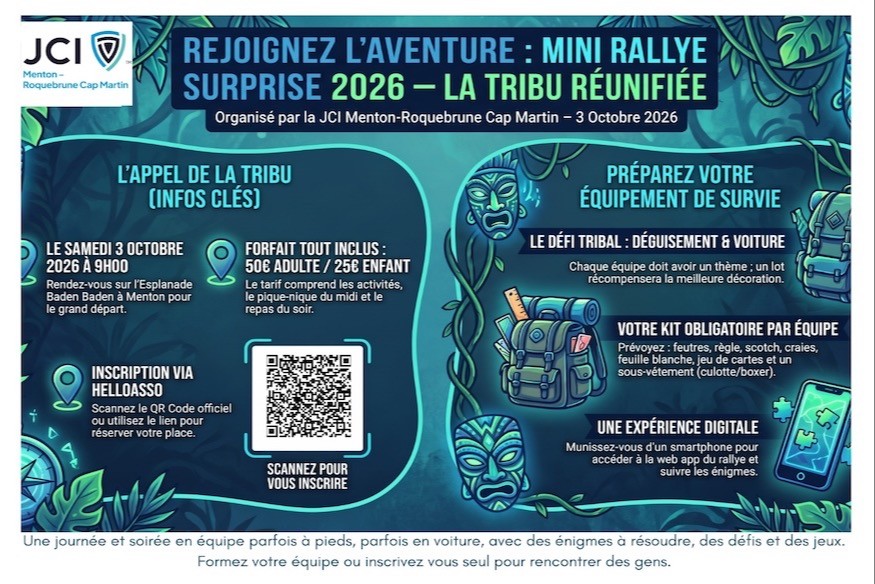 La JCE de Menton – Roquebrune-Cap-Martin organise un « Mini Rallye Surprise »